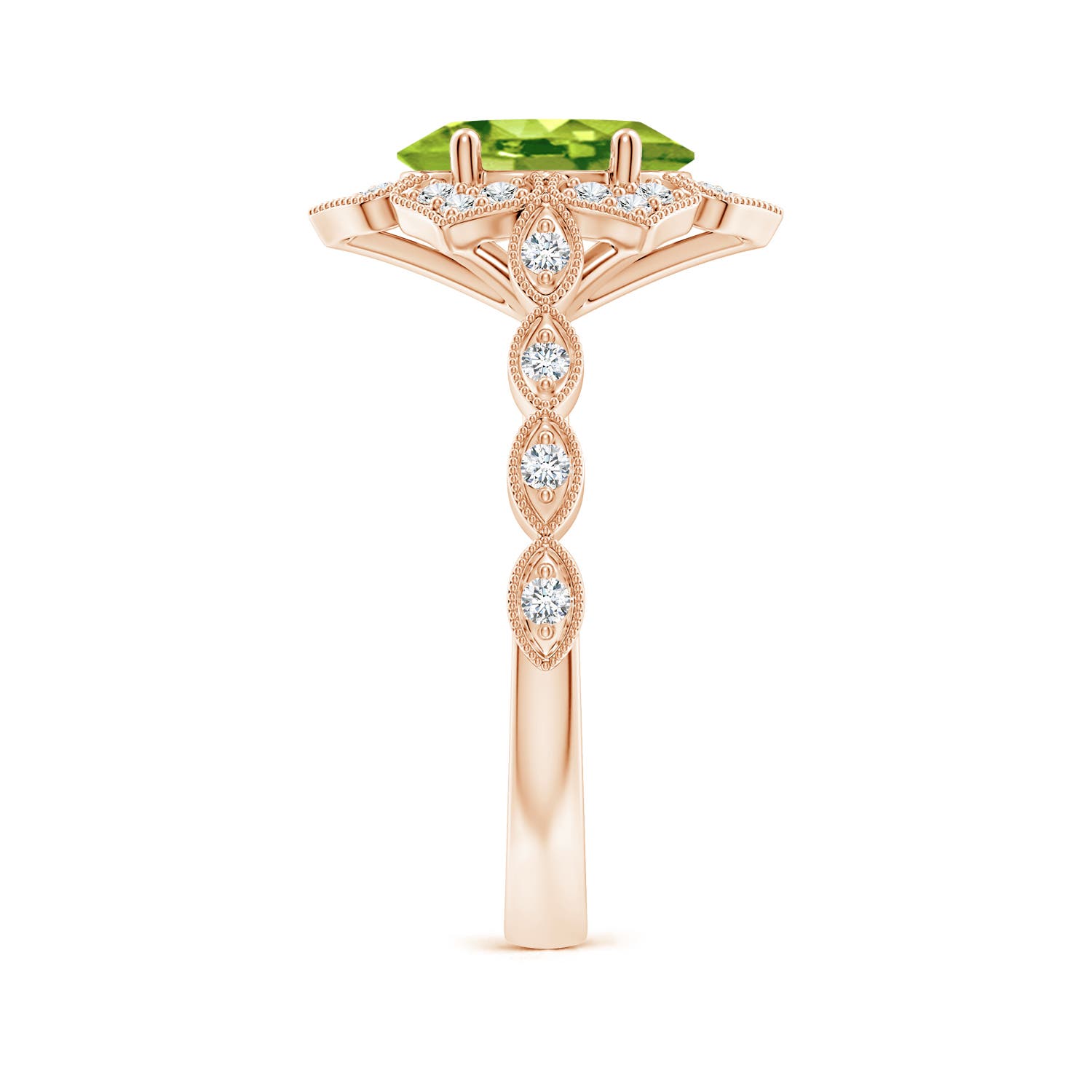 AAA - Peridot / 2.16 CT / 14 KT Rose Gold