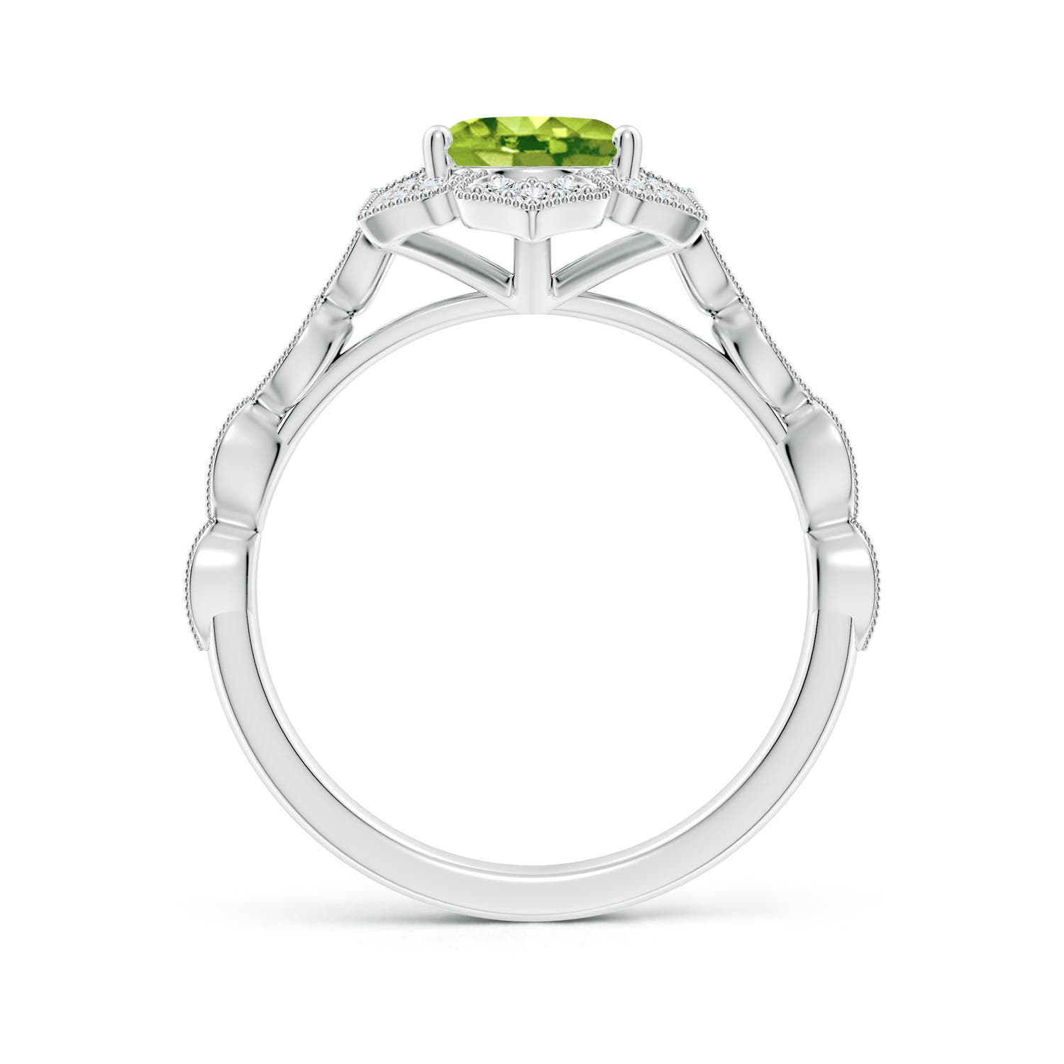 AAA - Peridot / 2.16 CT / 14 KT White Gold