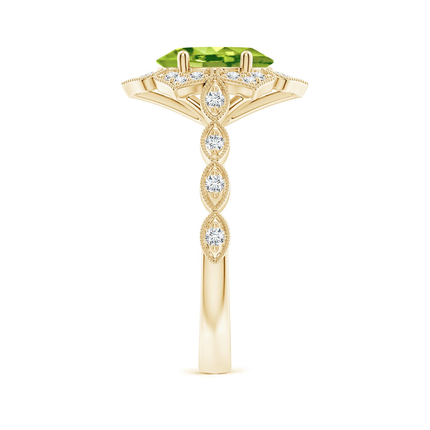 AAA - Peridot / 2.16 CT / 14 KT Yellow Gold