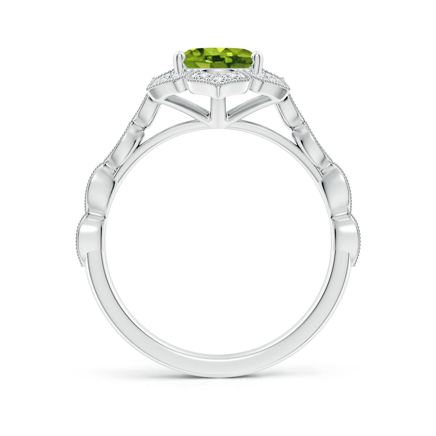 AAAA - Peridot / 2.16 CT / 14 KT White Gold