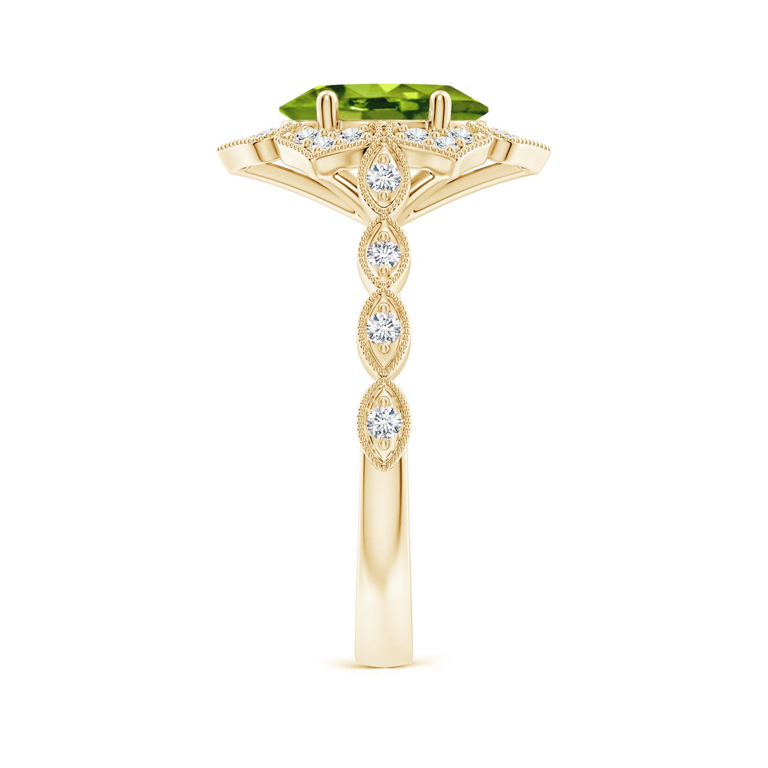 AAAA - Peridot / 2.16 CT / 14 KT Yellow Gold