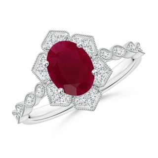 Oval A Ruby