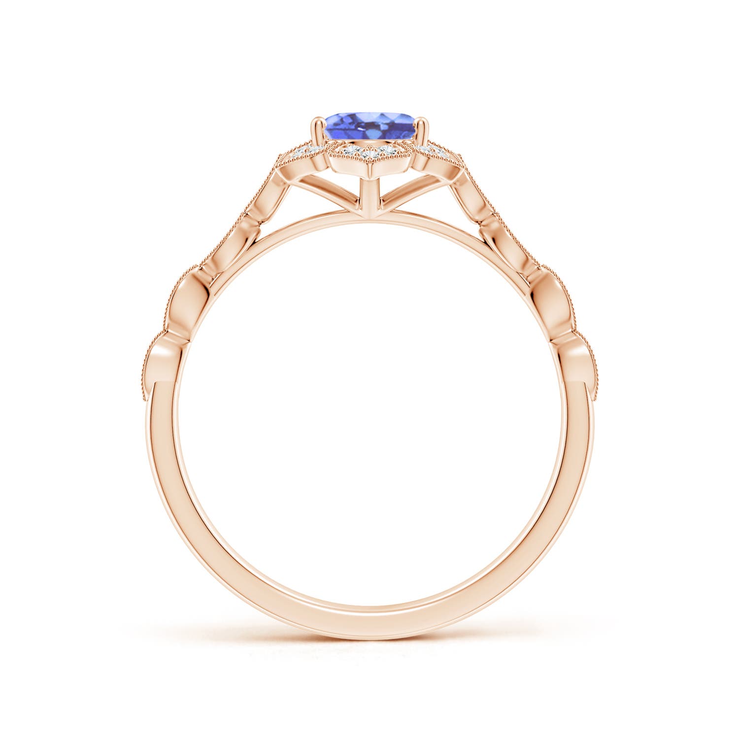 A - Tanzanite / 0.93 CT / 14 KT Rose Gold