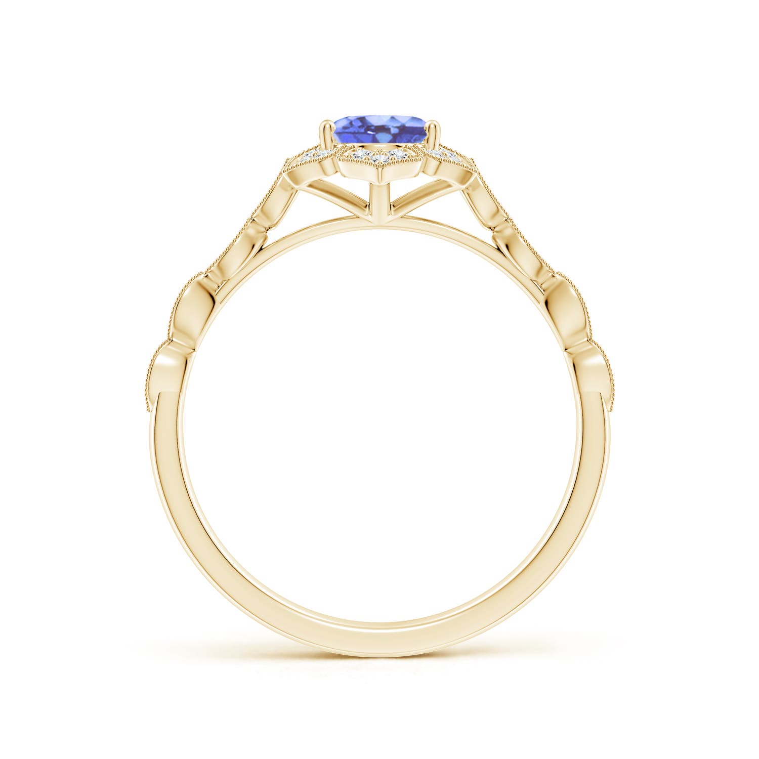 A - Tanzanite / 0.93 CT / 14 KT Yellow Gold