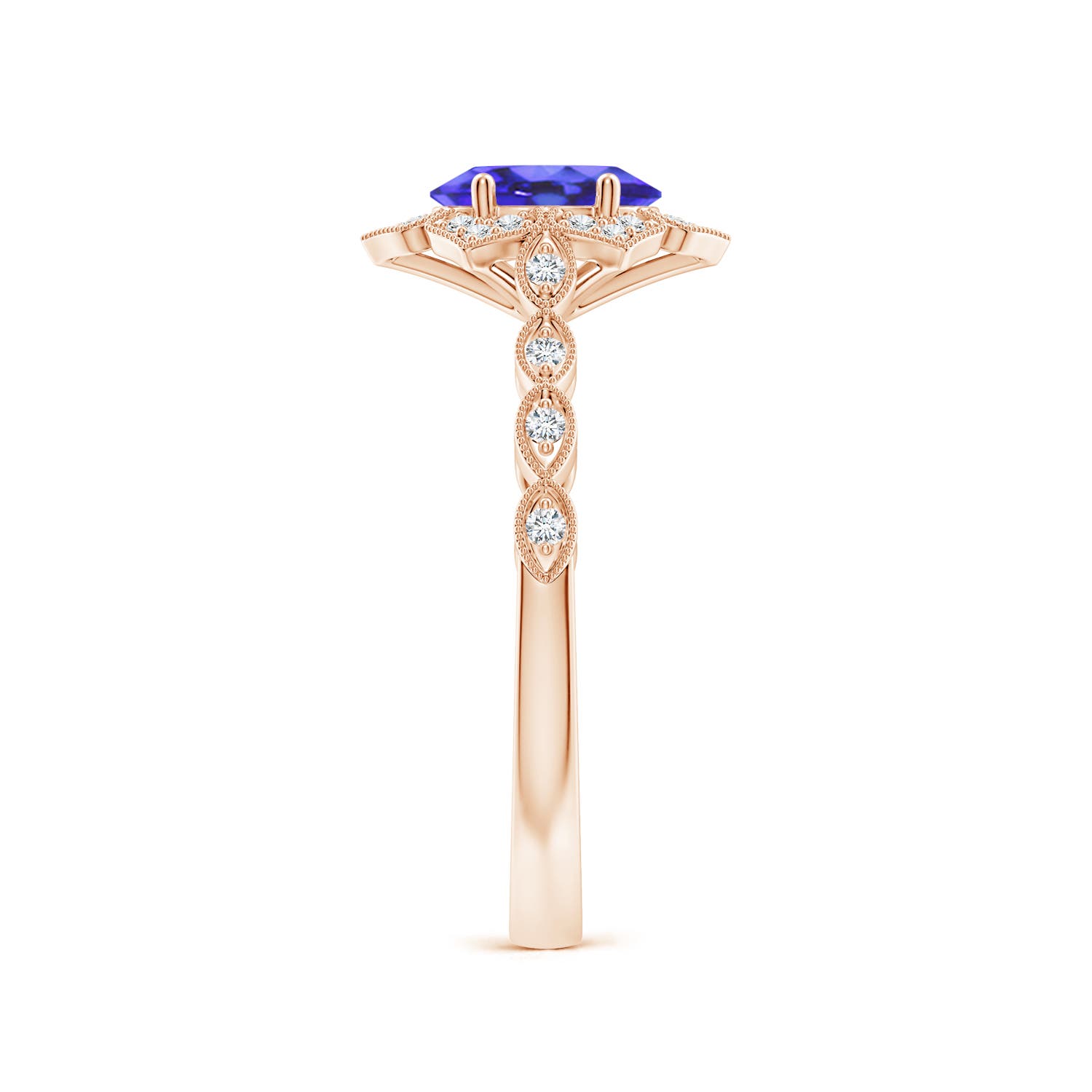 AA - Tanzanite / 0.93 CT / 14 KT Rose Gold