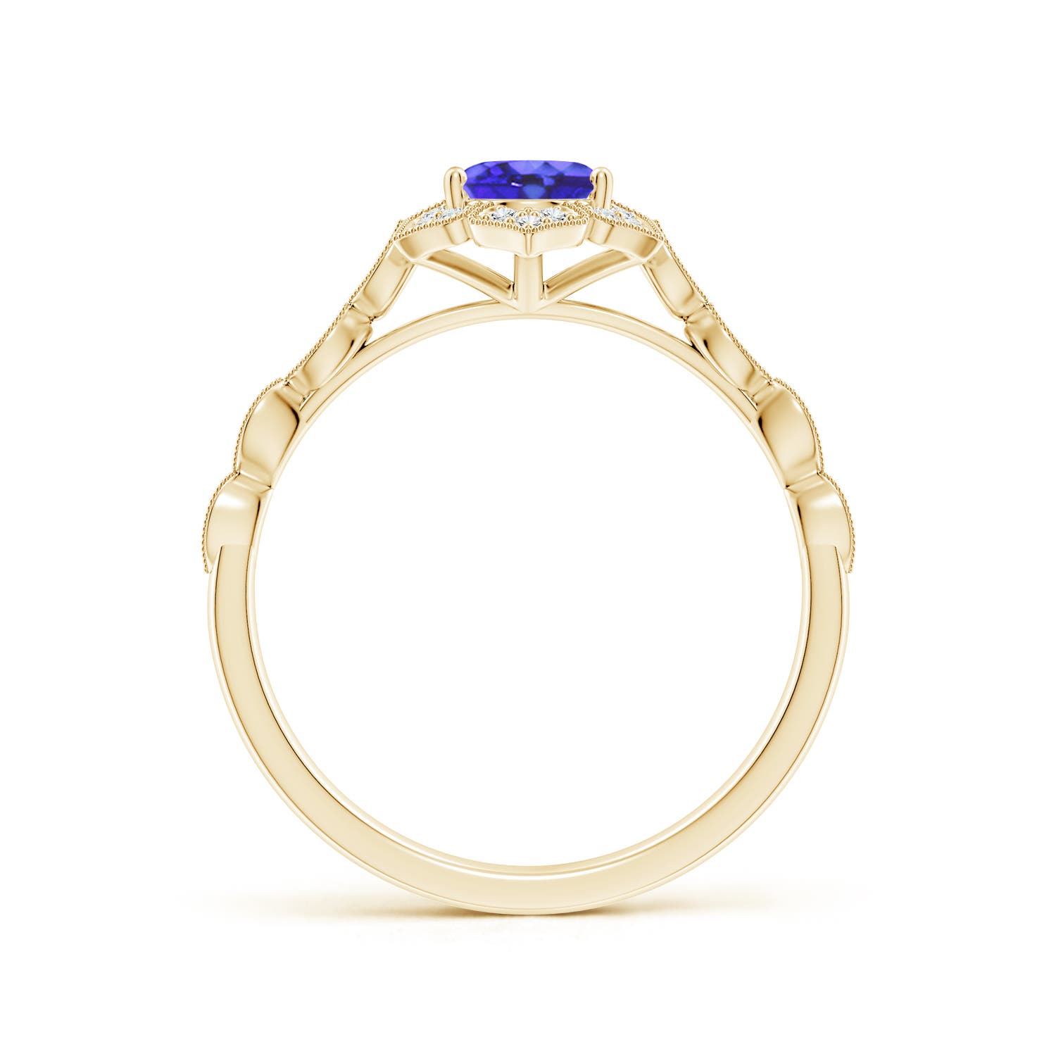 AA - Tanzanite / 0.93 CT / 14 KT Yellow Gold