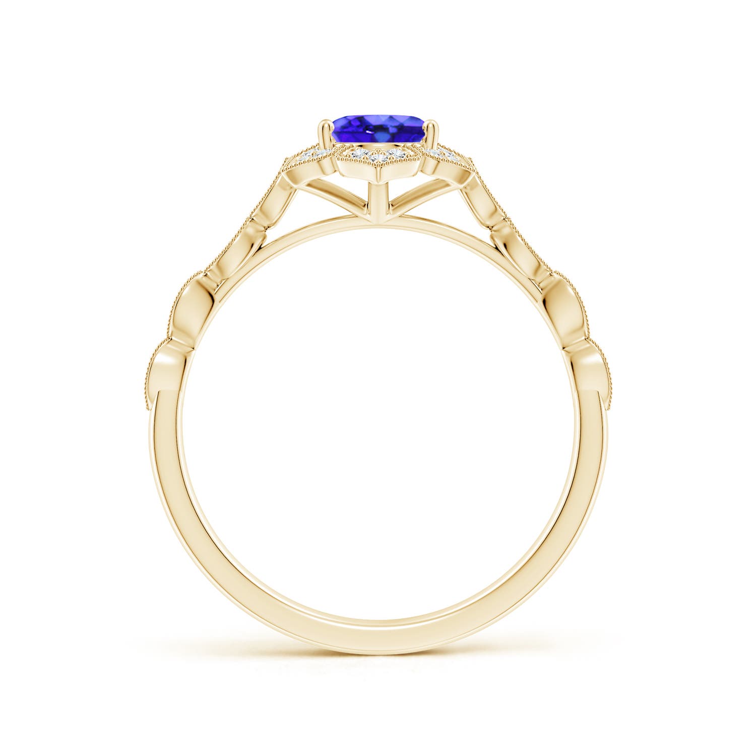 AAA - Tanzanite / 0.93 CT / 14 KT Yellow Gold