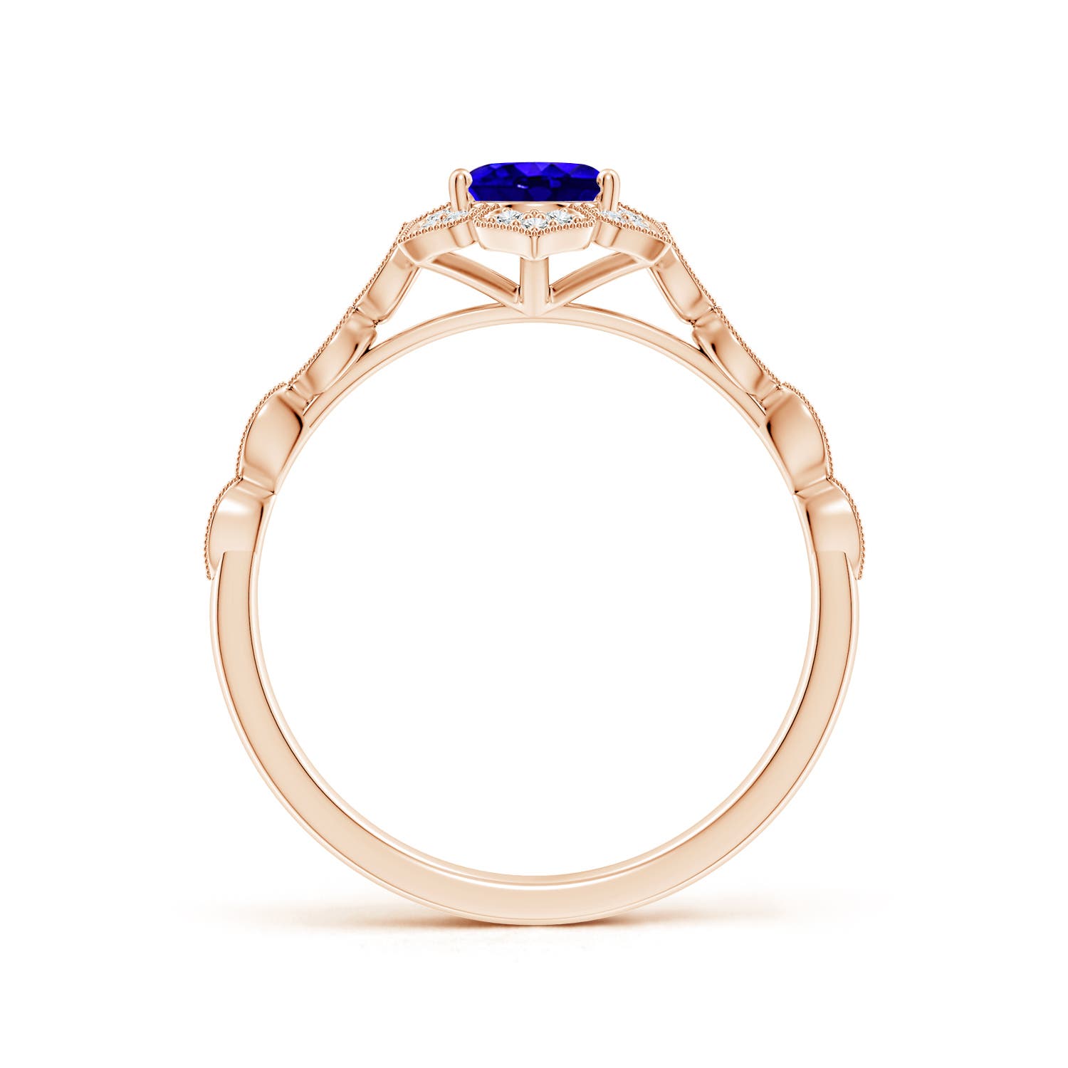 AAAA - Tanzanite / 0.93 CT / 14 KT Rose Gold