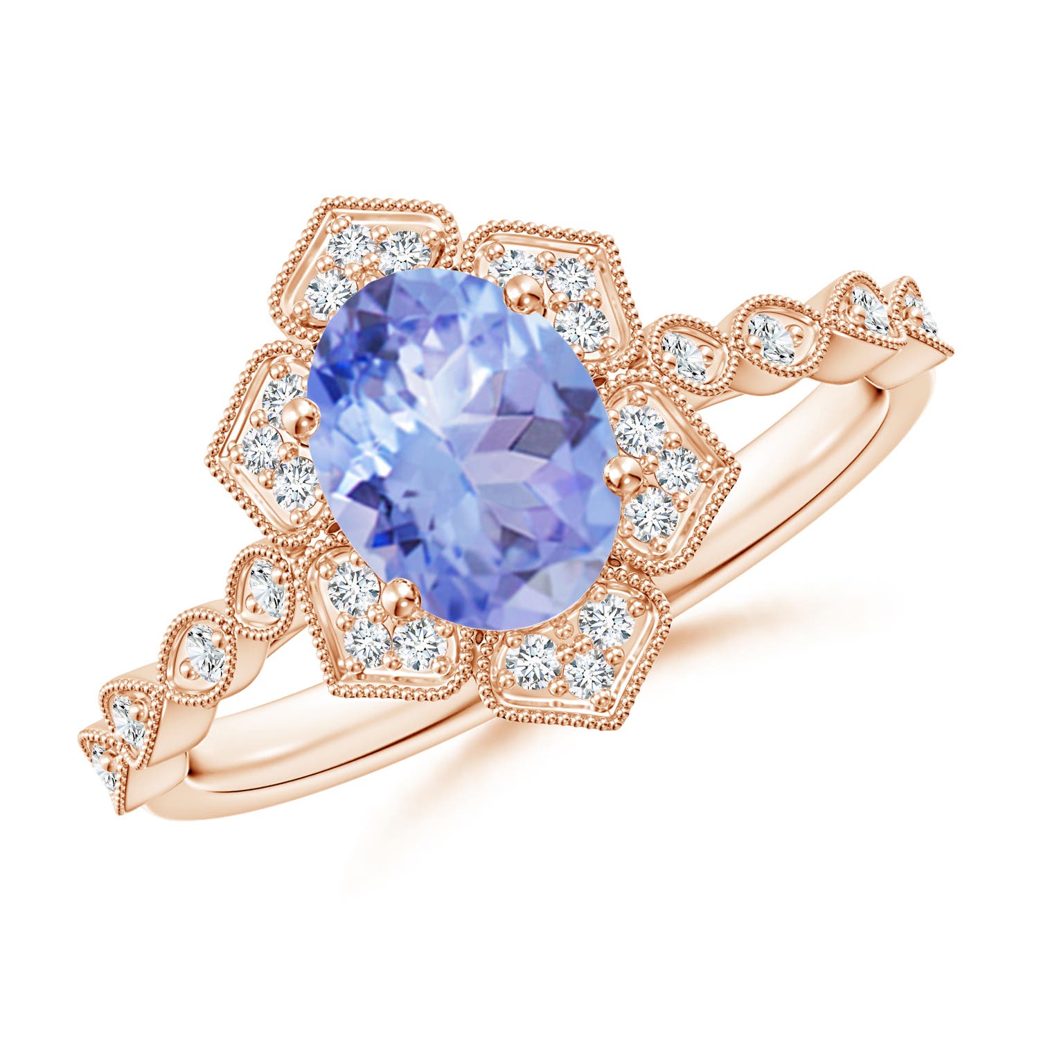 A - Tanzanite / 1.43 CT / 14 KT Rose Gold