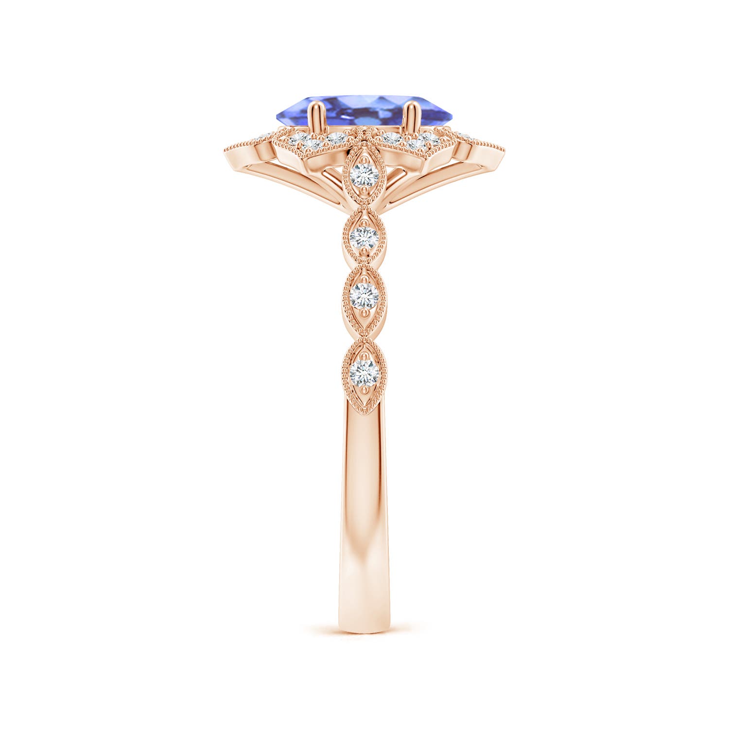 A - Tanzanite / 1.43 CT / 14 KT Rose Gold