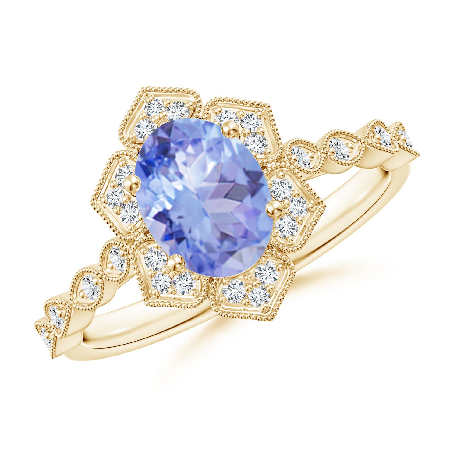 A - Tanzanite / 1.43 CT / 14 KT Yellow Gold