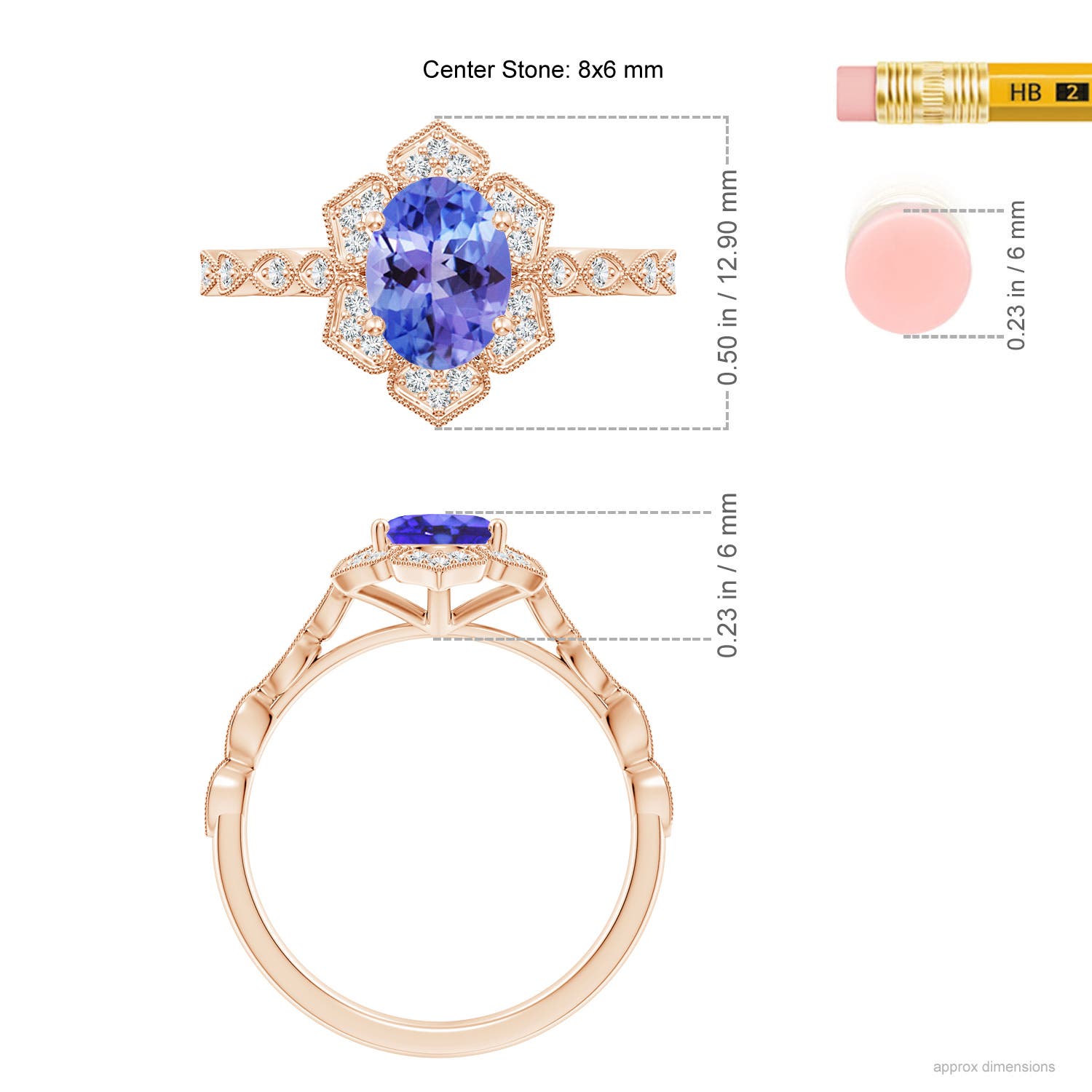 AA - Tanzanite / 1.43 CT / 14 KT Rose Gold