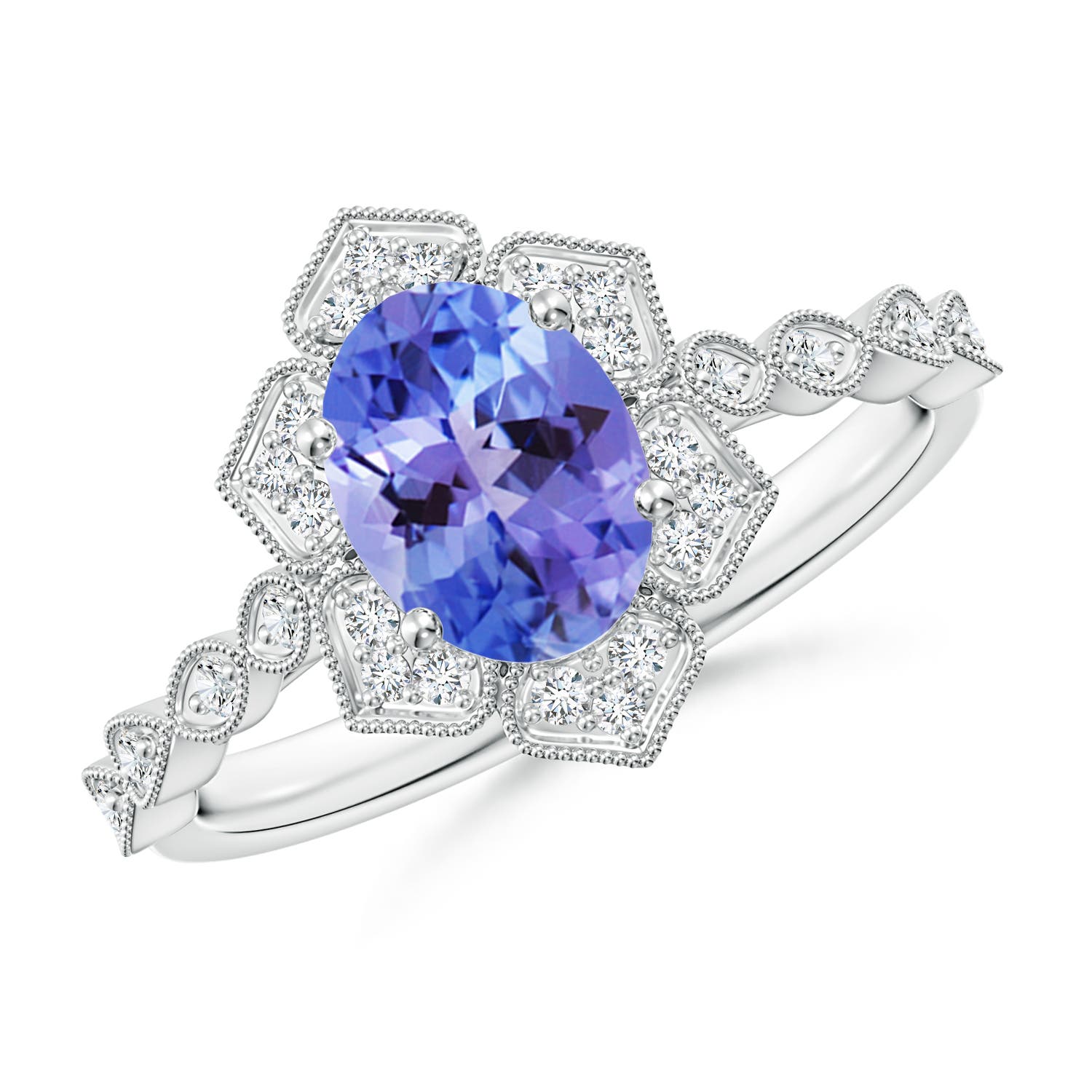 AA - Tanzanite / 1.43 CT / 14 KT White Gold