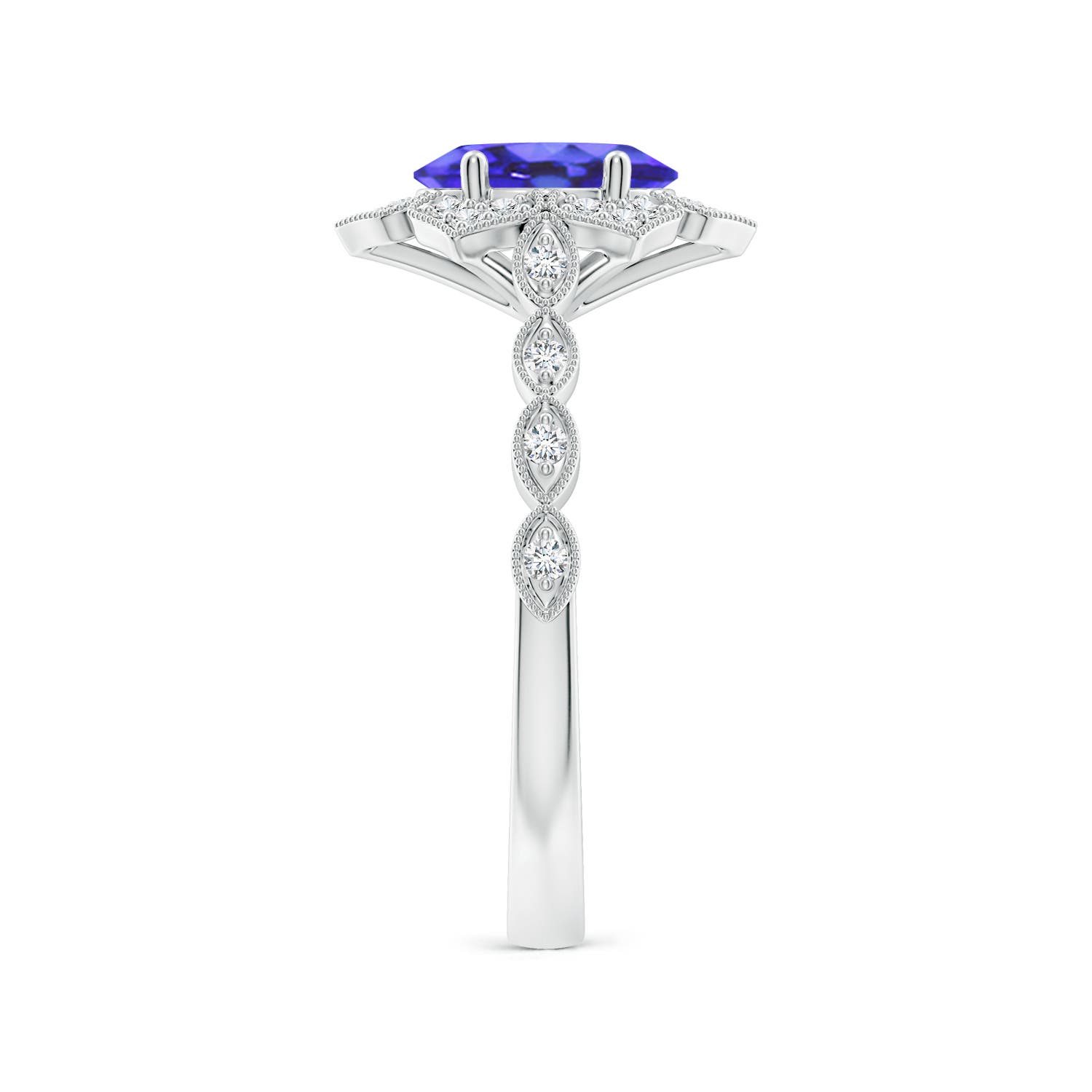 AA - Tanzanite / 1.43 CT / 14 KT White Gold