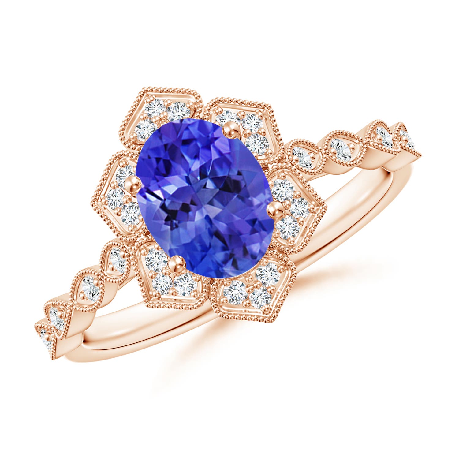 AAA - Tanzanite / 1.43 CT / 14 KT Rose Gold