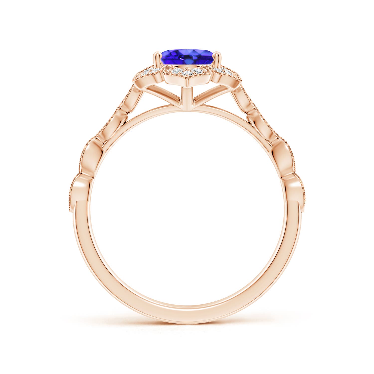 AAA - Tanzanite / 1.43 CT / 14 KT Rose Gold