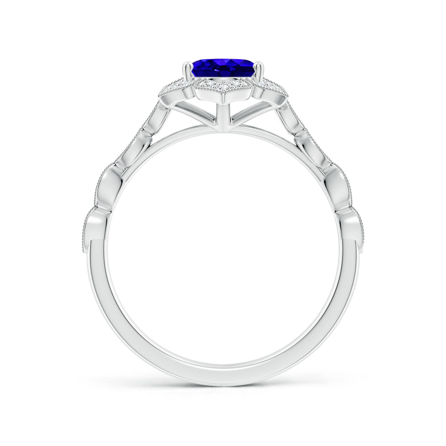 AAAA - Tanzanite / 1.43 CT / 14 KT White Gold