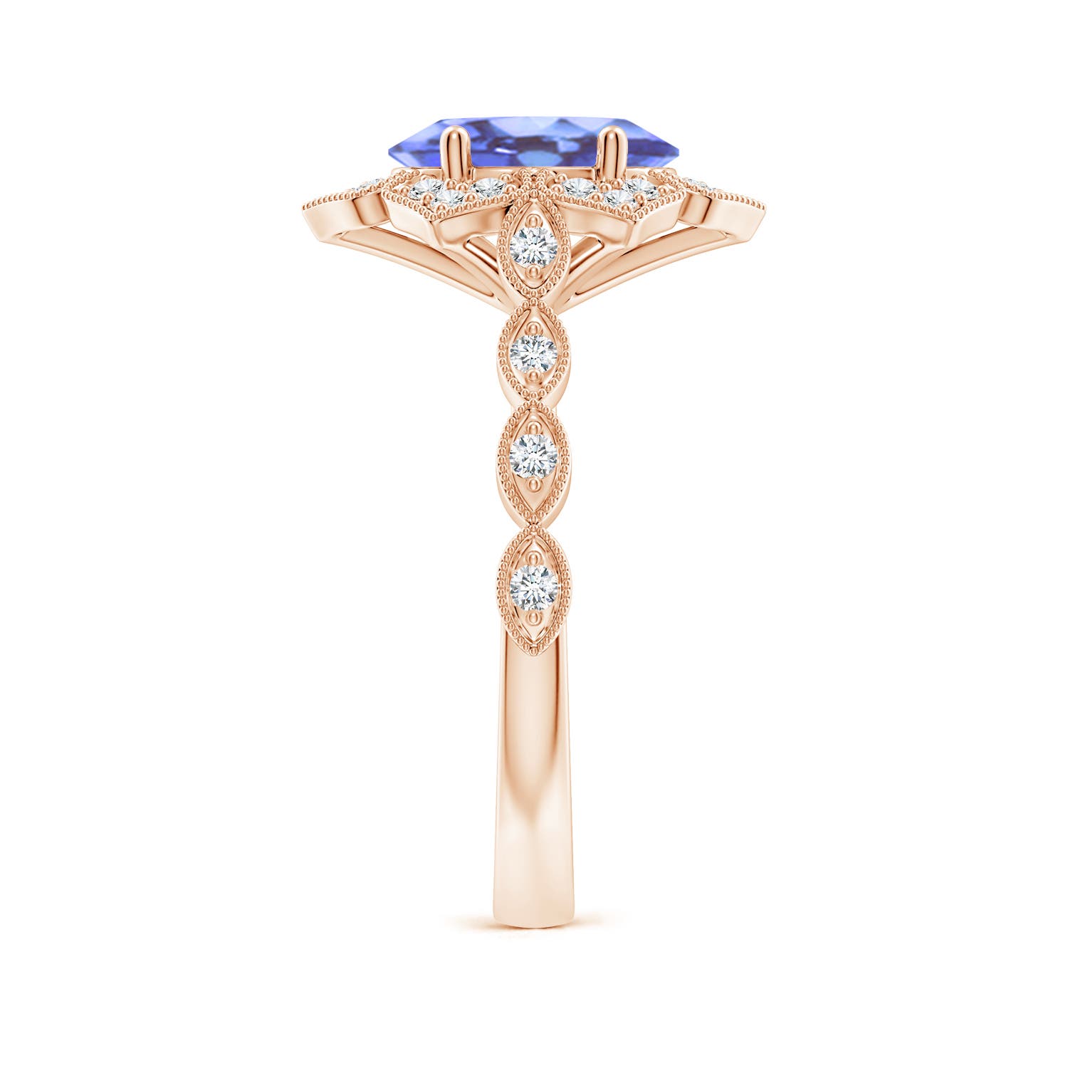 A - Tanzanite / 2.16 CT / 14 KT Rose Gold