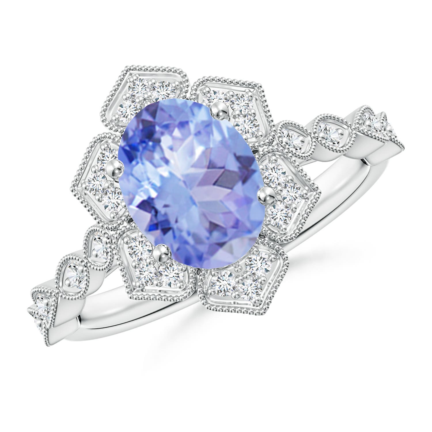 A - Tanzanite / 2.16 CT / 14 KT White Gold