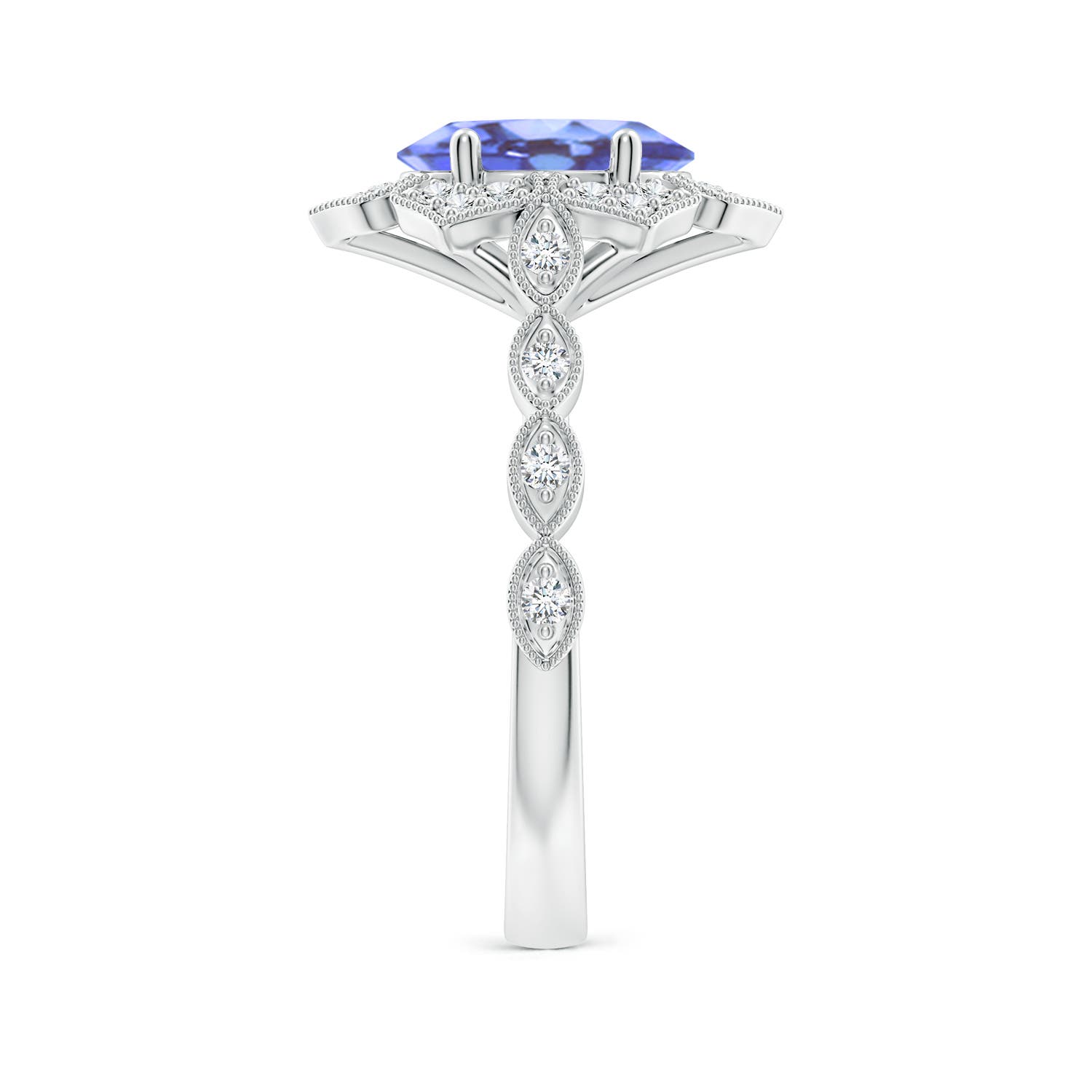 A - Tanzanite / 2.16 CT / 14 KT White Gold