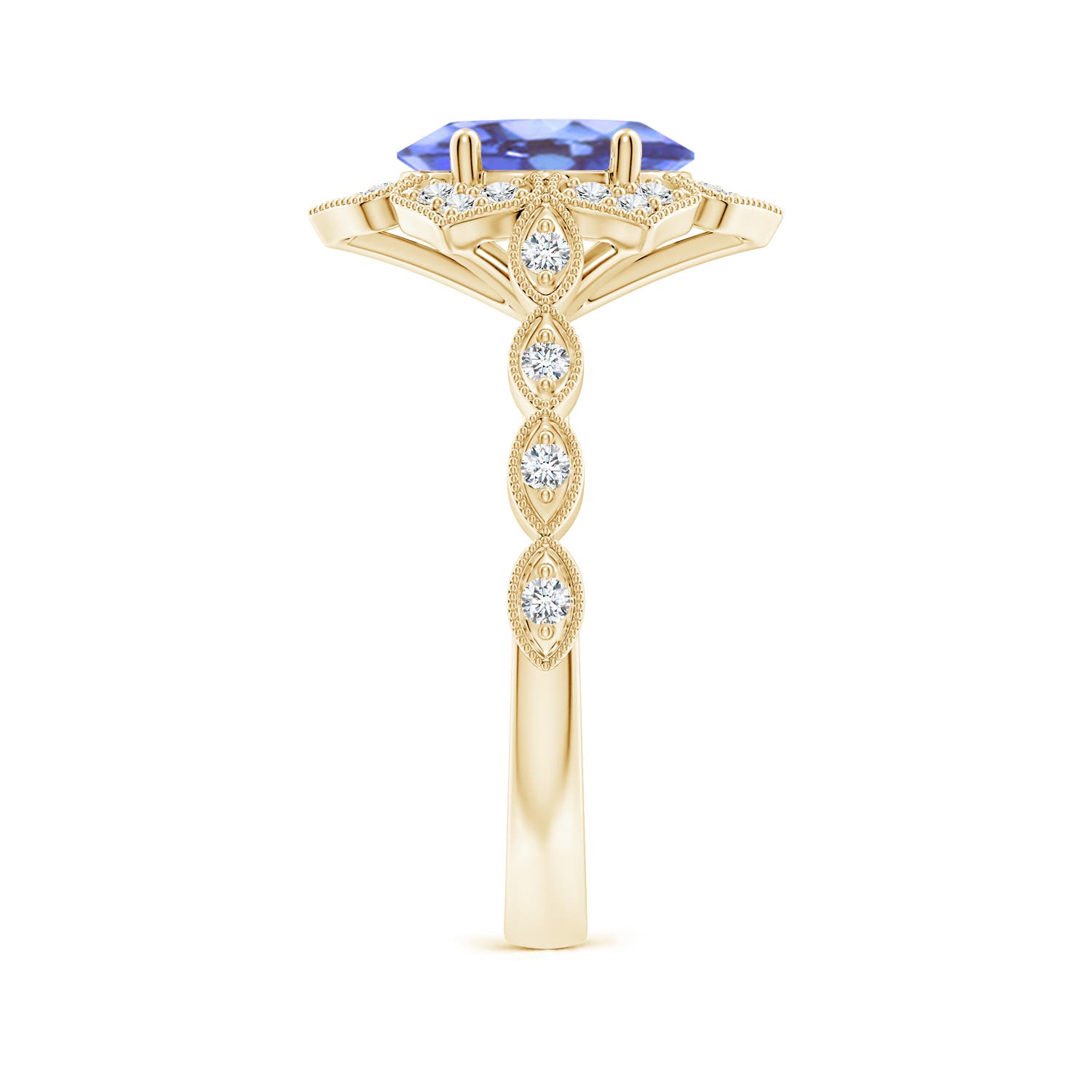 A - Tanzanite / 2.16 CT / 14 KT Yellow Gold