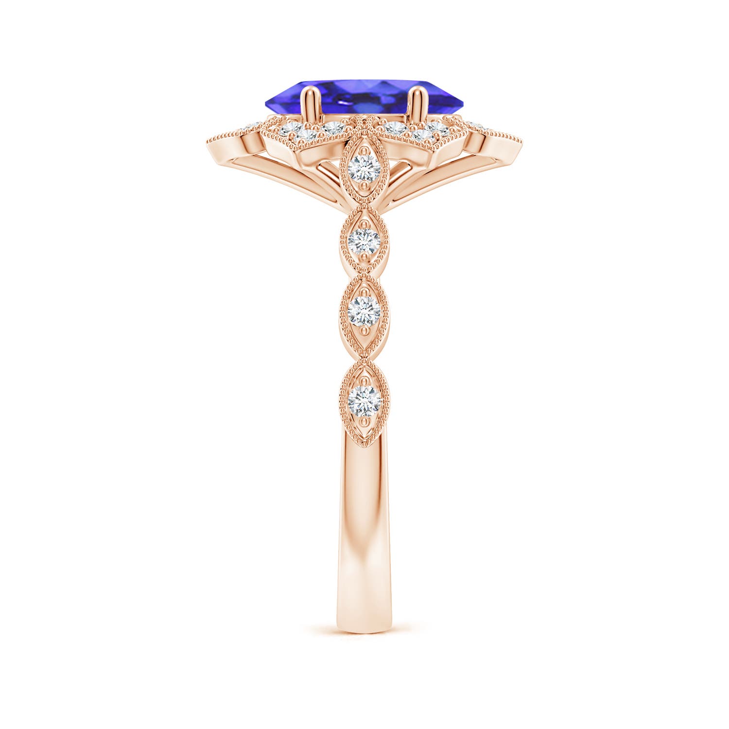 AA - Tanzanite / 2.16 CT / 14 KT Rose Gold