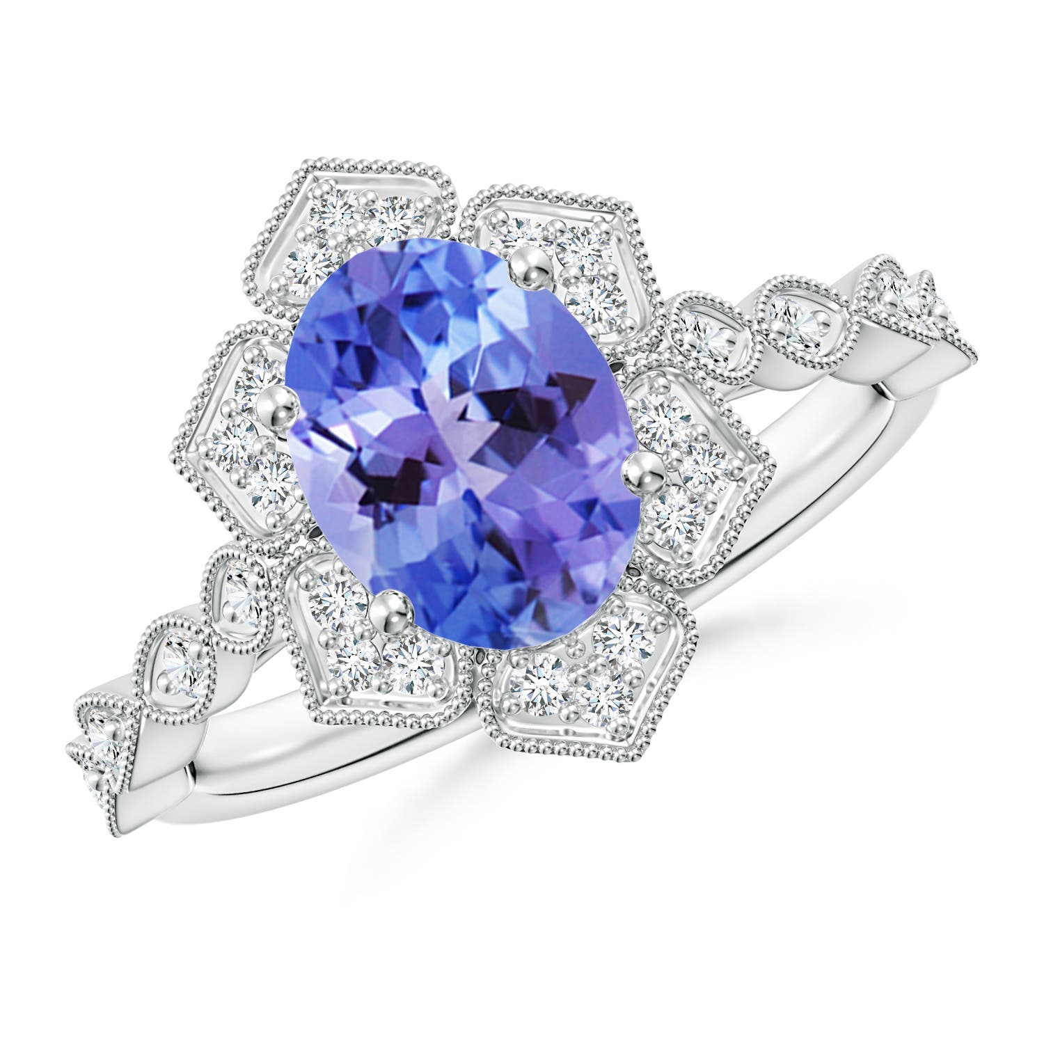 AA - Tanzanite / 2.16 CT / 14 KT White Gold