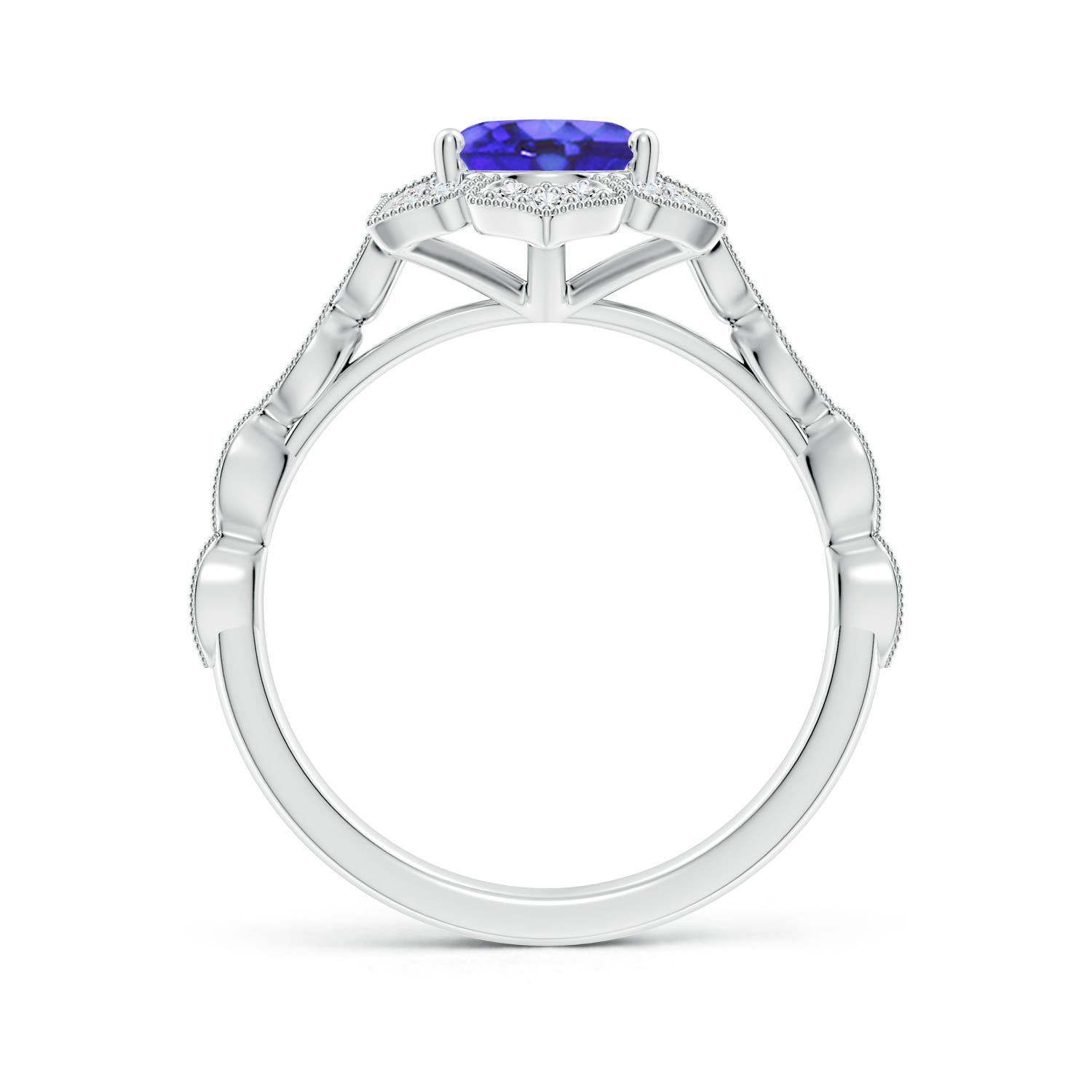 AA - Tanzanite / 2.16 CT / 14 KT White Gold