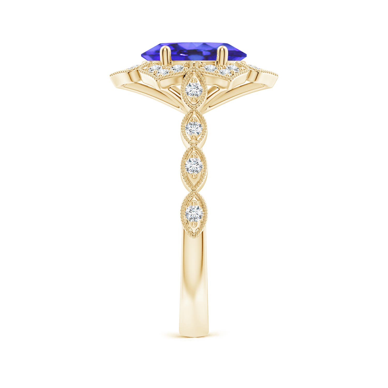 AA - Tanzanite / 2.16 CT / 14 KT Yellow Gold