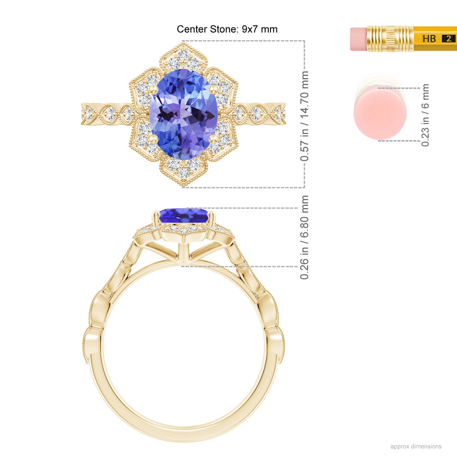 AA - Tanzanite / 2.16 CT / 14 KT Yellow Gold