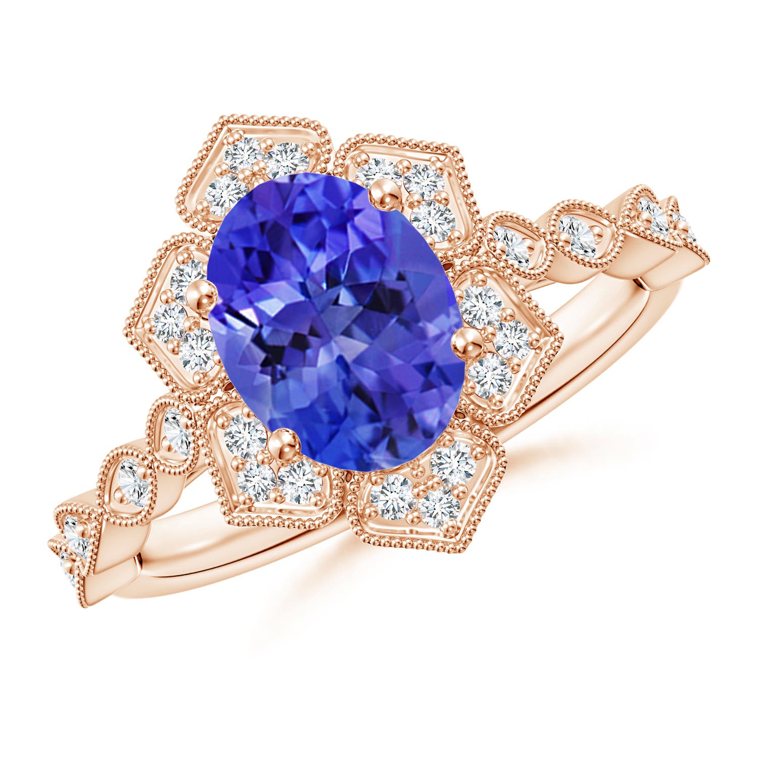 AAA - Tanzanite / 2.16 CT / 14 KT Rose Gold