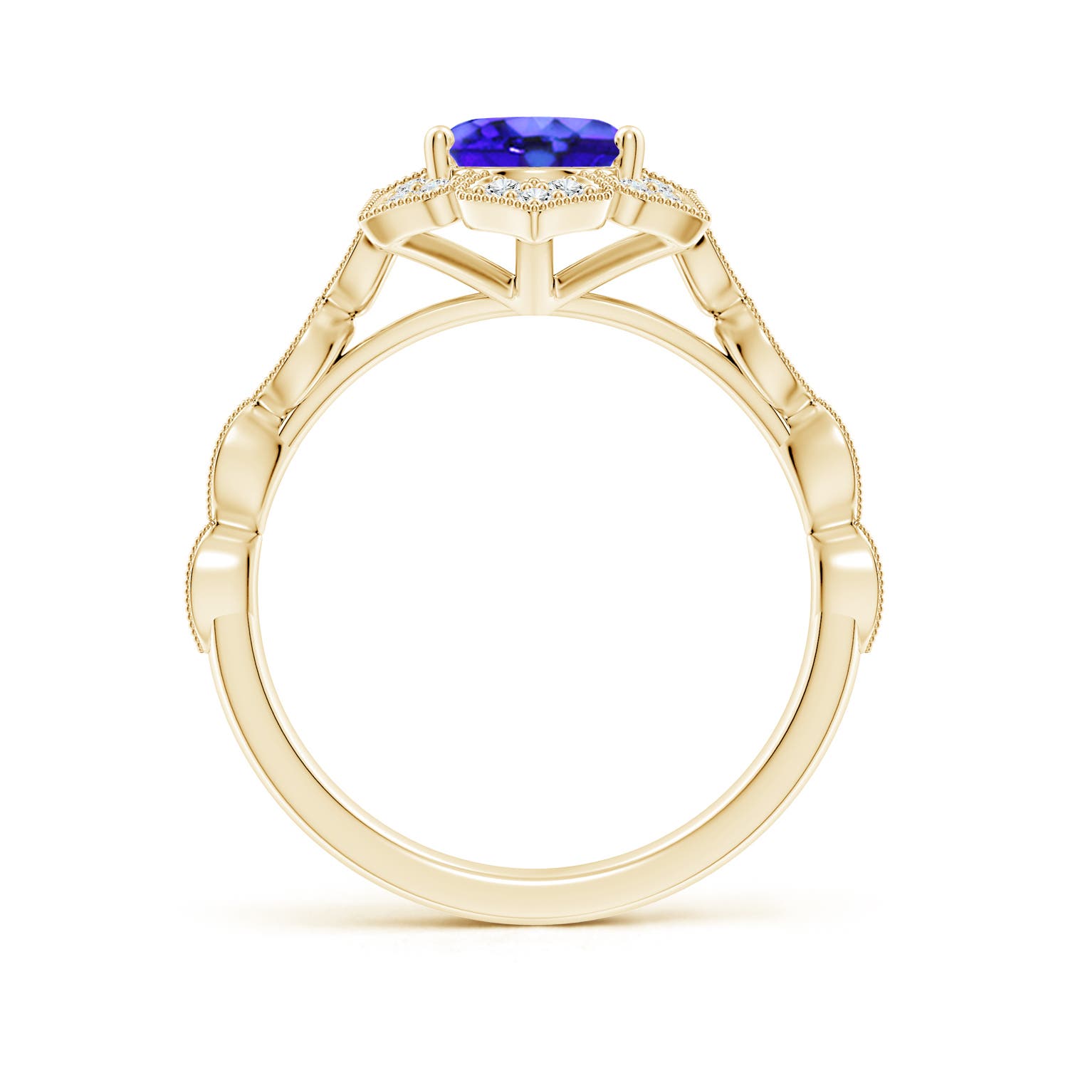 AAA - Tanzanite / 2.16 CT / 14 KT Yellow Gold