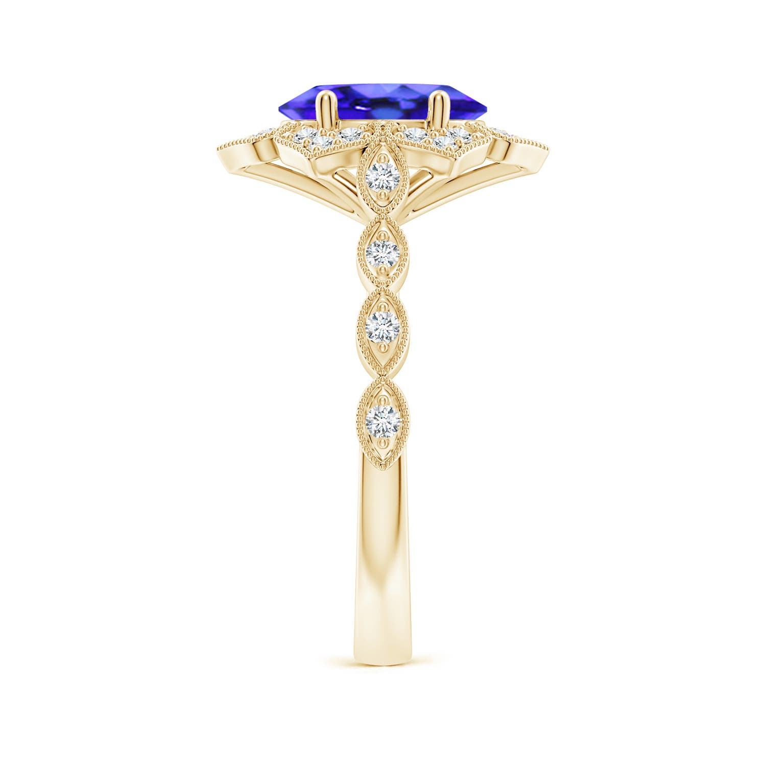 AAA - Tanzanite / 2.16 CT / 14 KT Yellow Gold