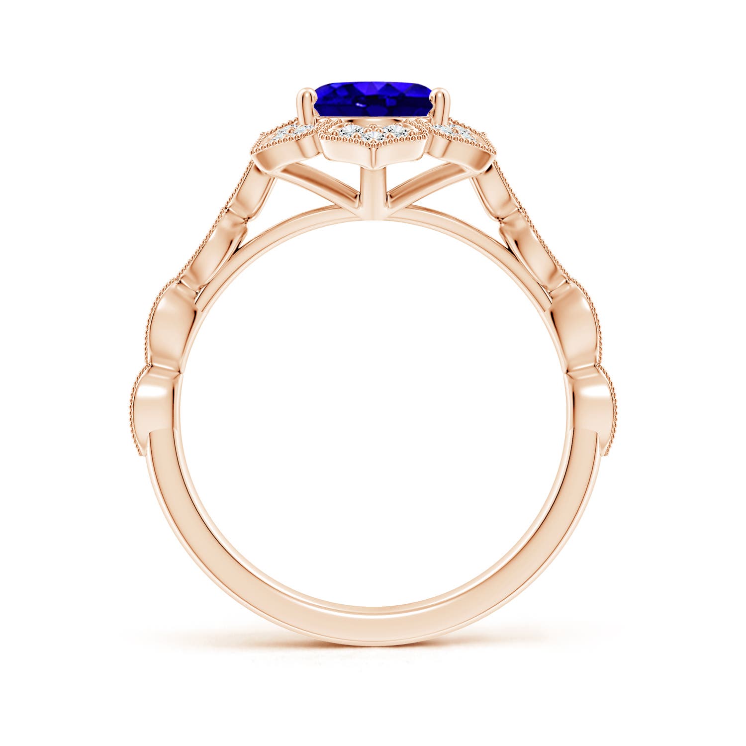 AAAA - Tanzanite / 2.16 CT / 14 KT Rose Gold