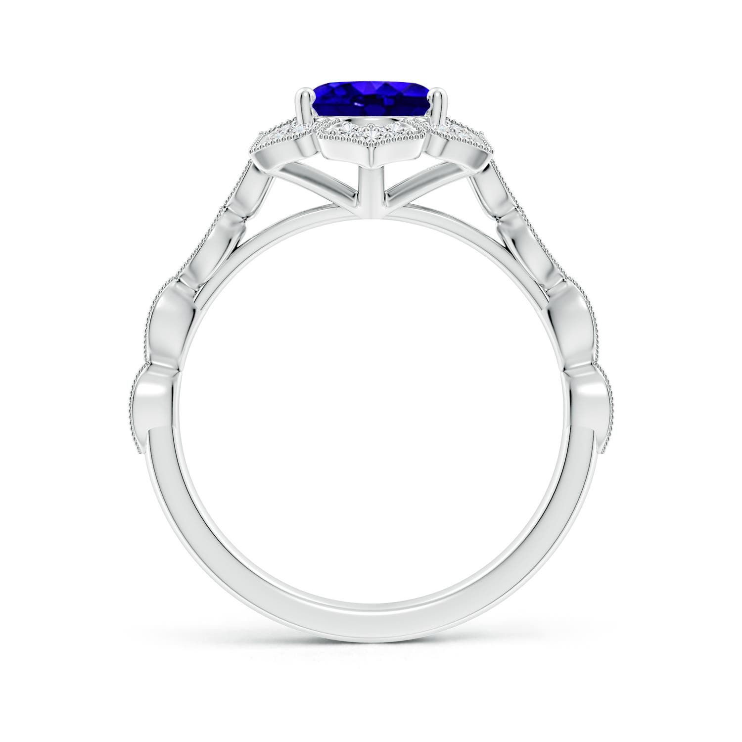 AAAA - Tanzanite / 2.16 CT / 14 KT White Gold