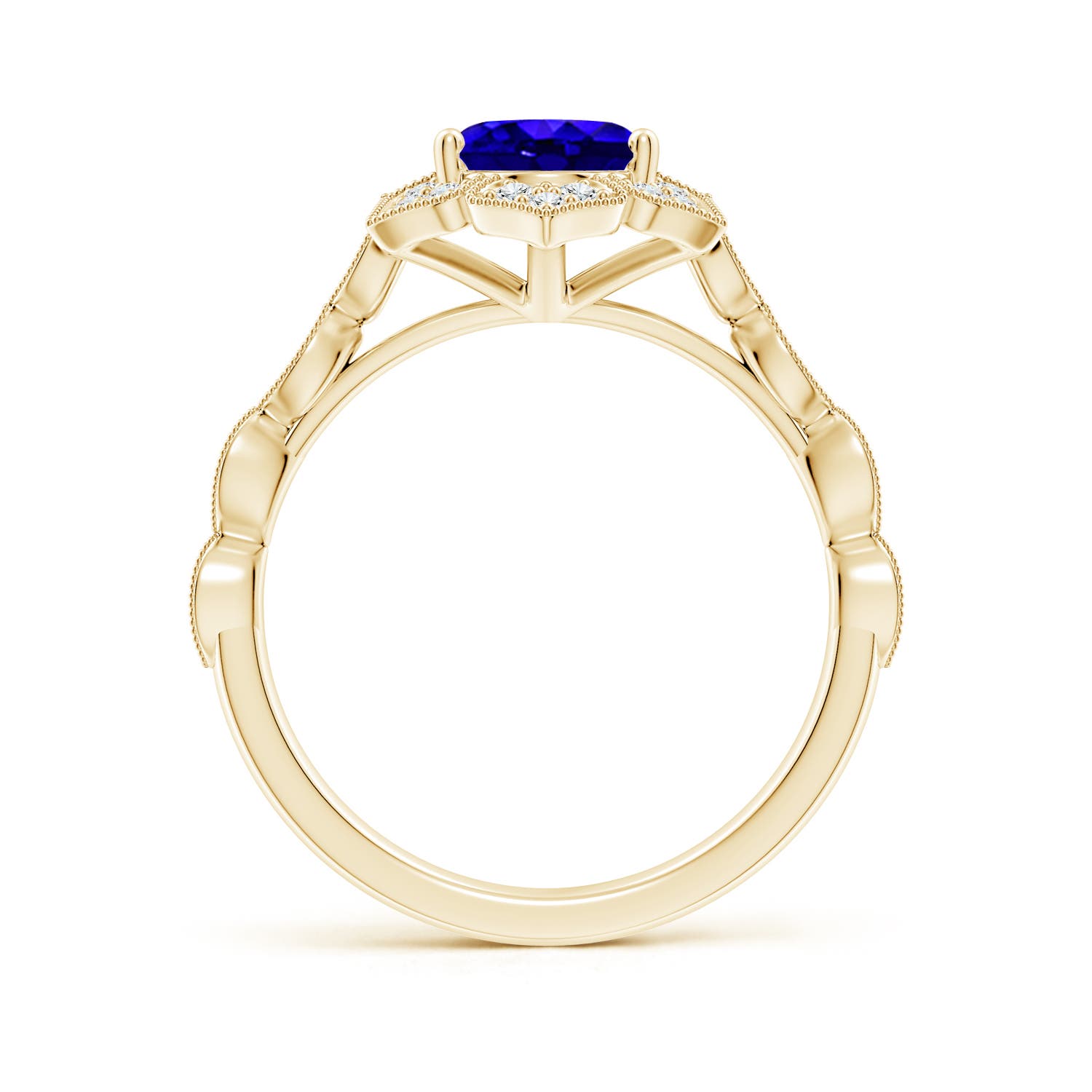 AAAA - Tanzanite / 2.16 CT / 14 KT Yellow Gold