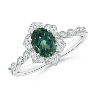 Oval AA Teal Montana Sapphire