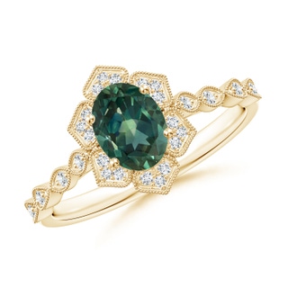 Oval AA Teal Montana Sapphire