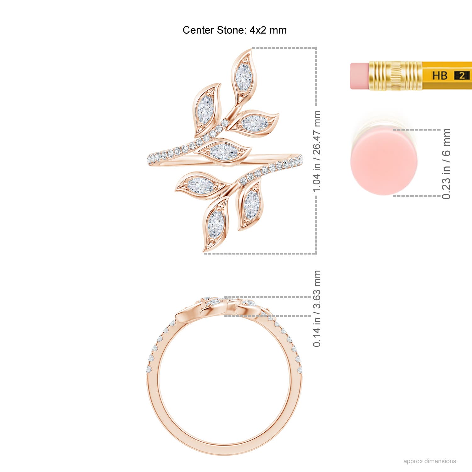 G, VS2 / 0.85 CT / 14 KT Rose Gold