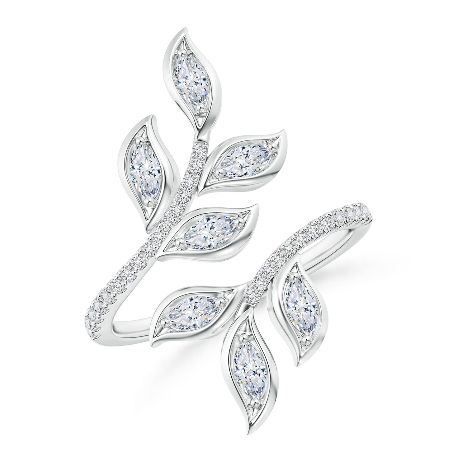 Marquise Diamond Olive Leaf Ring