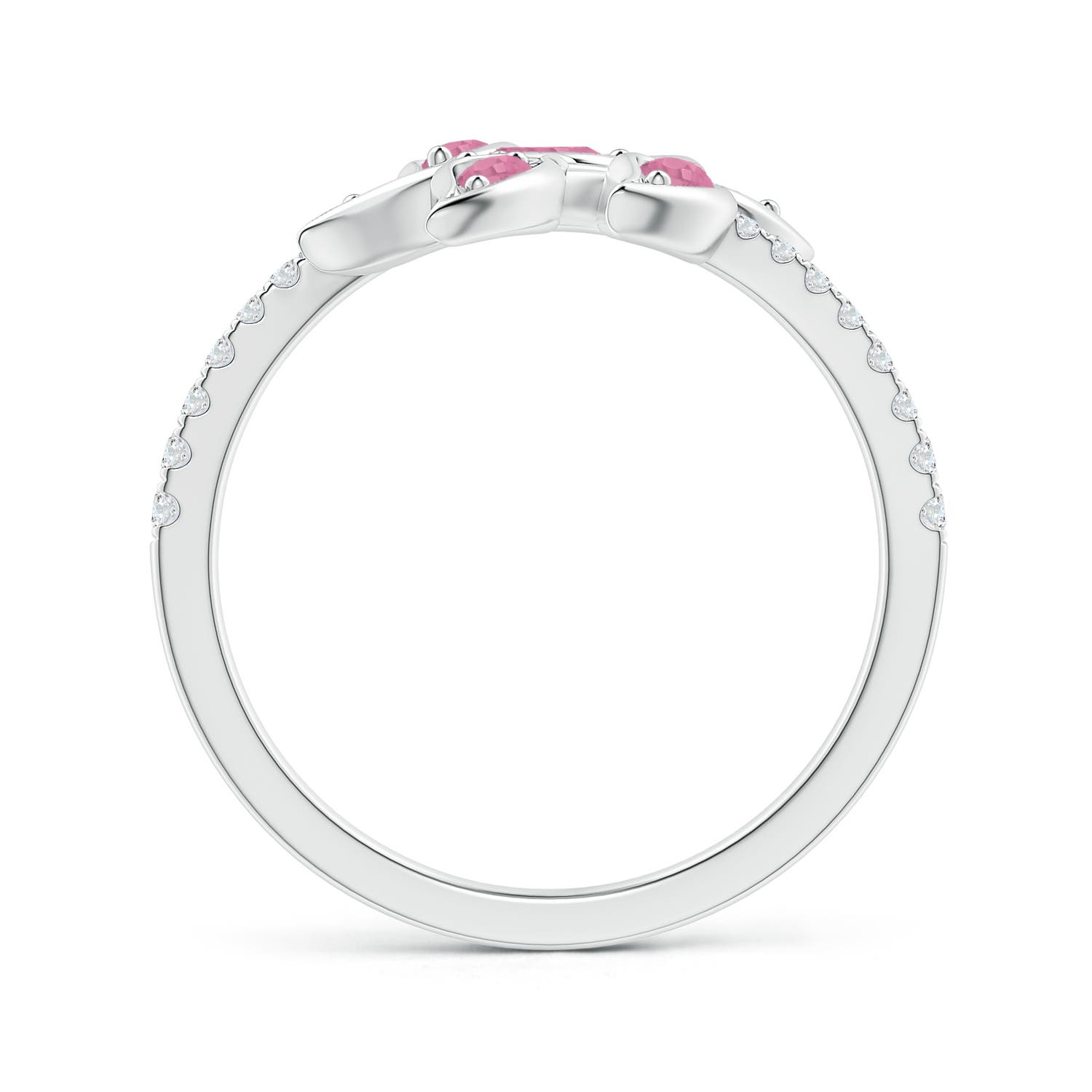 A - Pink Sapphire / 0.84 CT / 14 KT White Gold