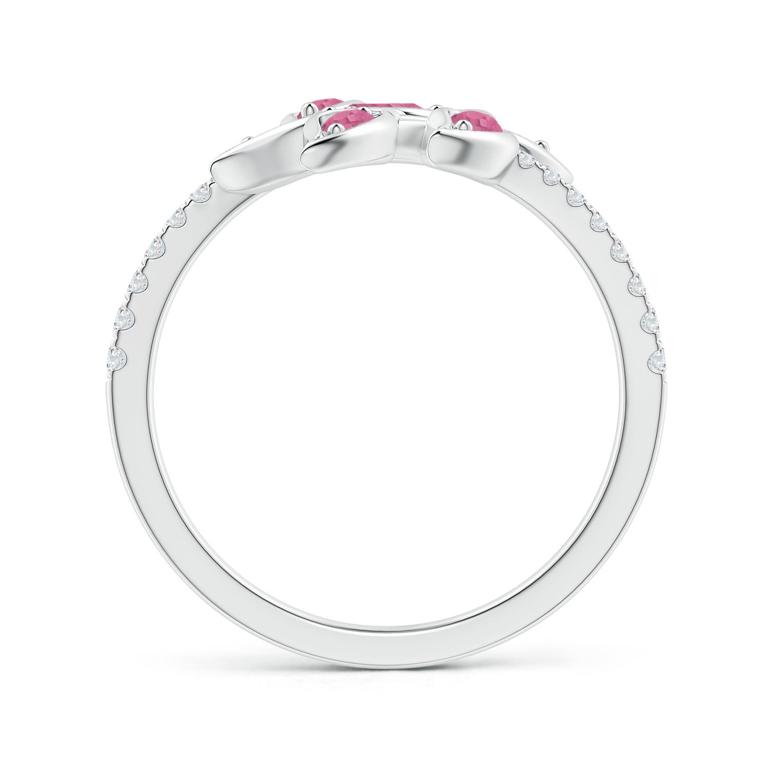 AA - Pink Sapphire / 0.84 CT / 14 KT White Gold