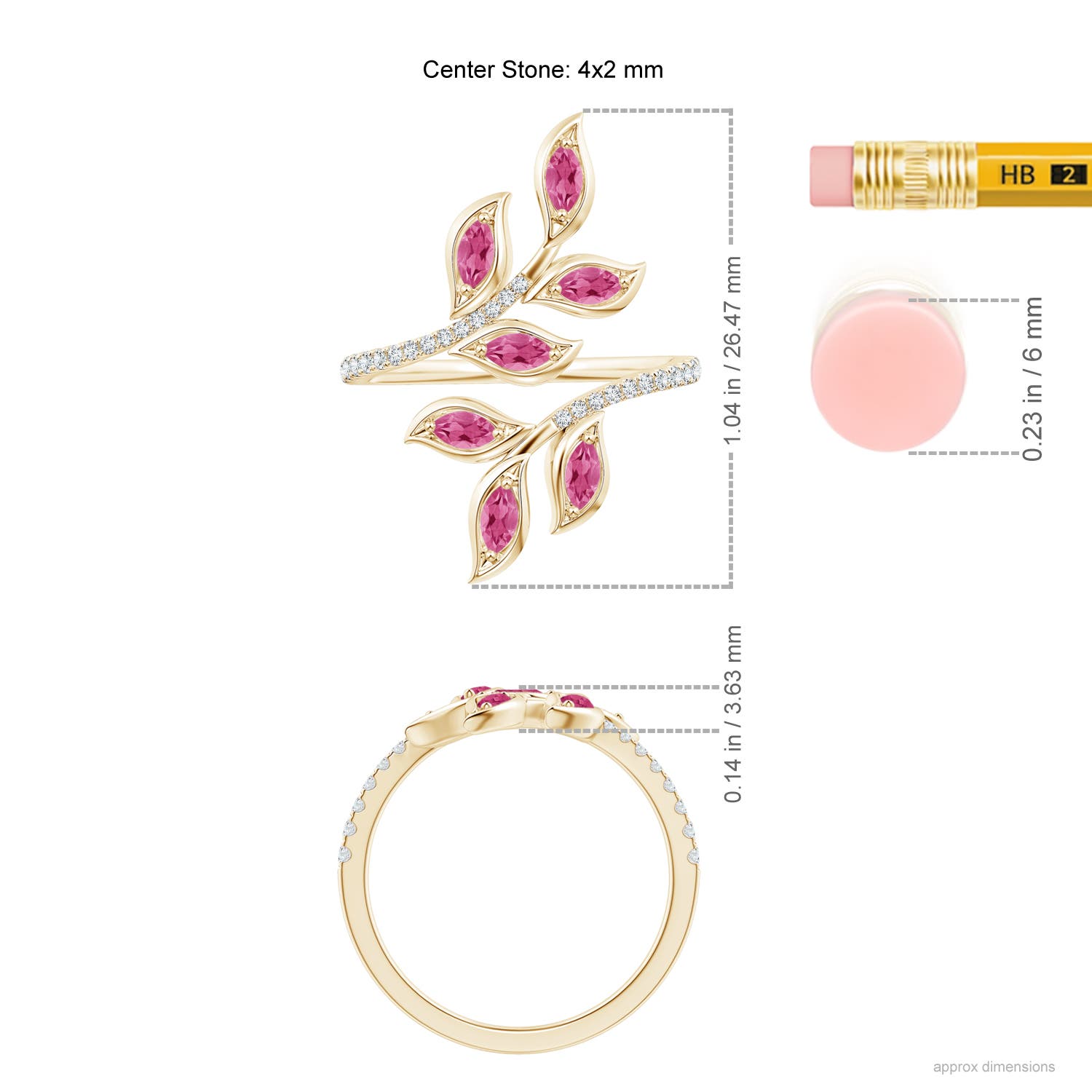 AAAA - Pink Sapphire / 0.84 CT / 14 KT Yellow Gold