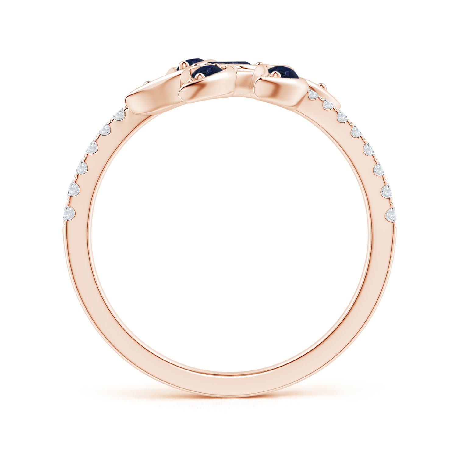 A - Blue Sapphire / 1 CT / 14 KT Rose Gold