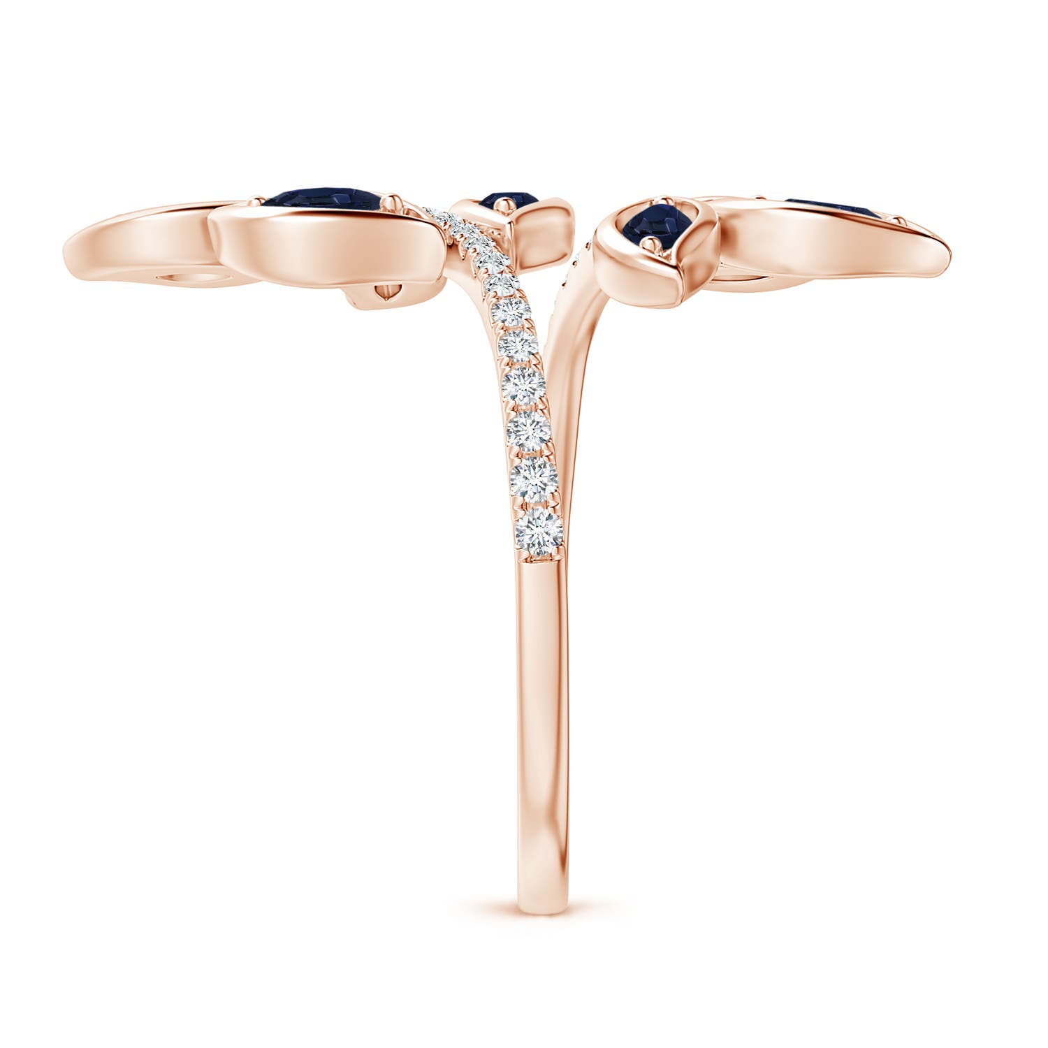 A - Blue Sapphire / 1 CT / 14 KT Rose Gold