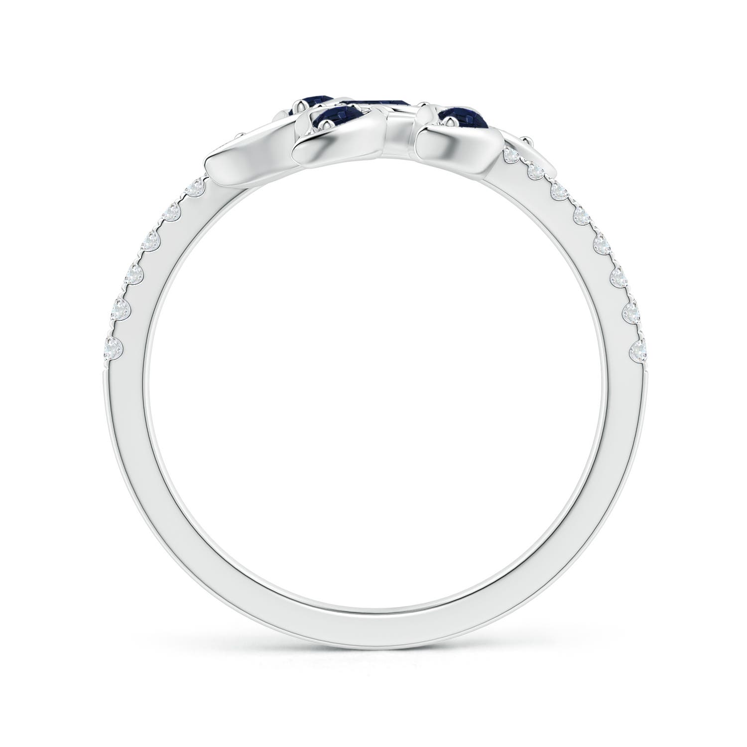 A - Blue Sapphire / 1 CT / 14 KT White Gold