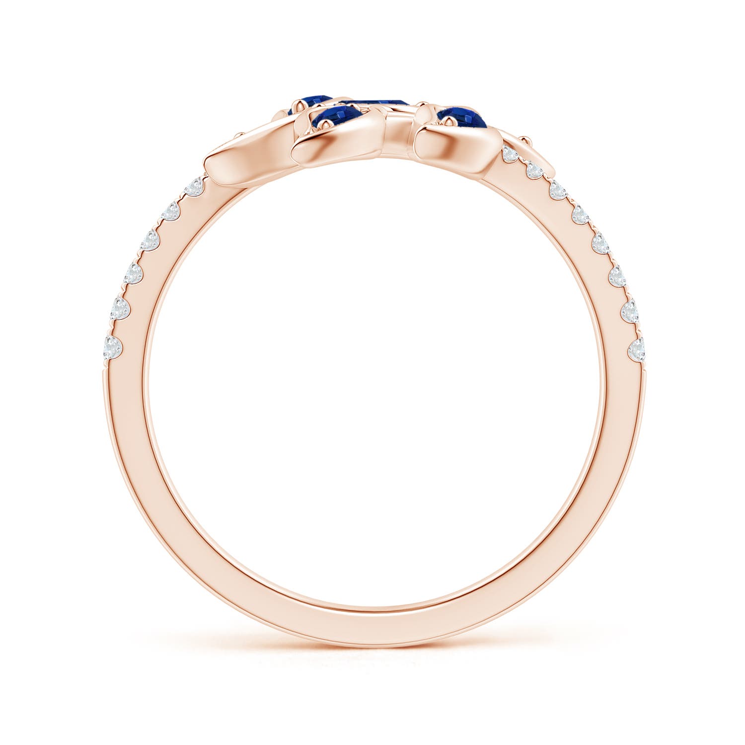 AA - Blue Sapphire / 1 CT / 14 KT Rose Gold