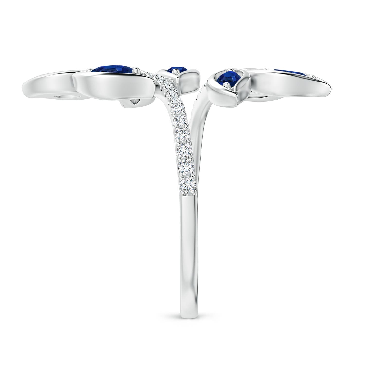 AA - Blue Sapphire / 1 CT / 14 KT White Gold