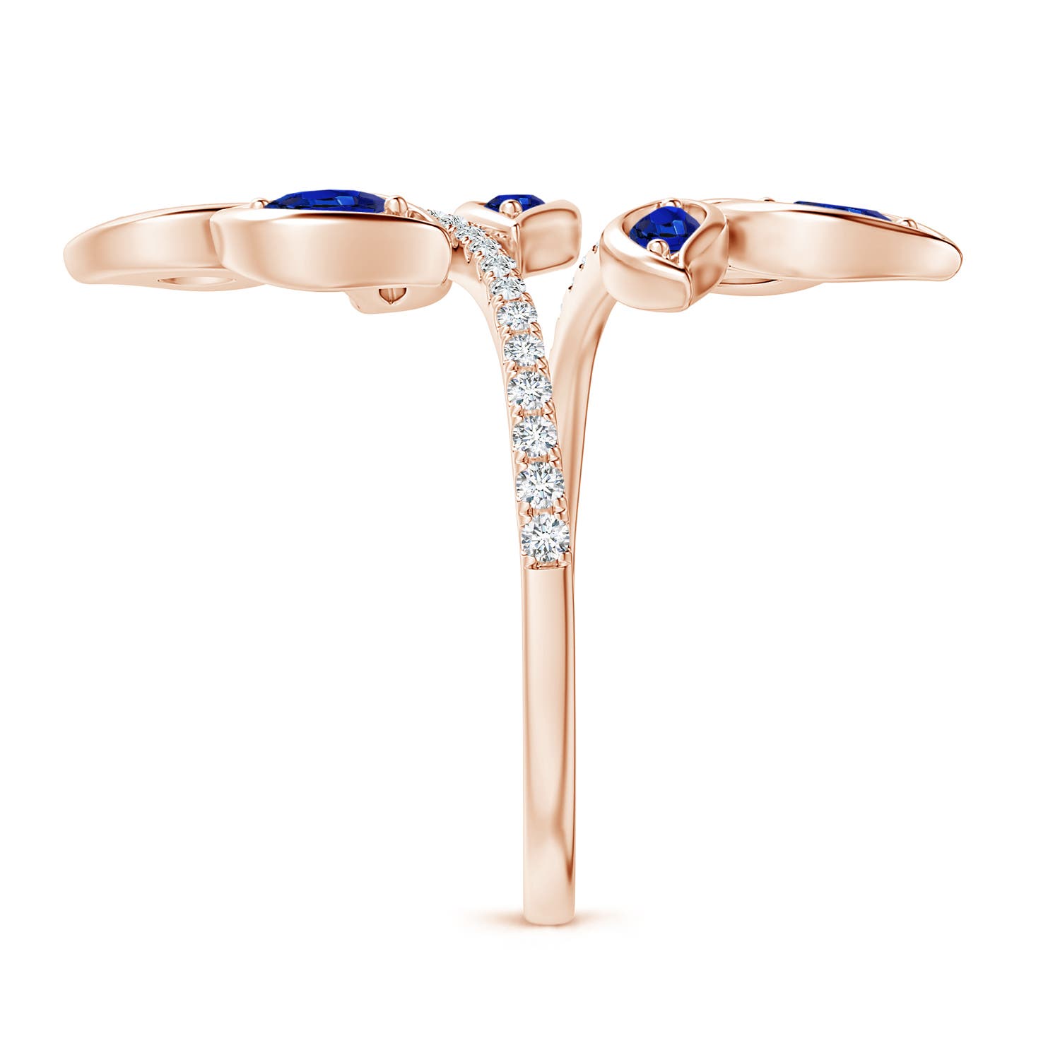 AAA - Blue Sapphire / 1 CT / 14 KT Rose Gold