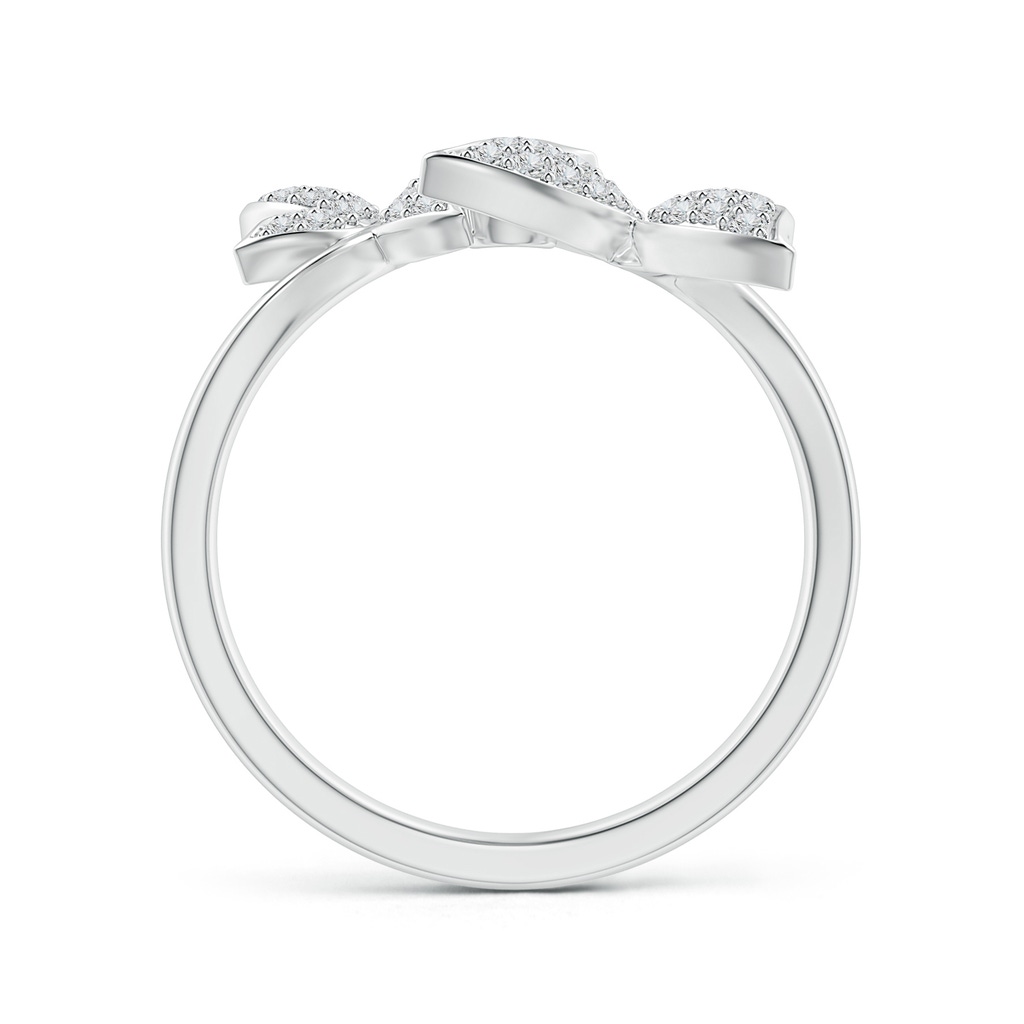 2mm HSI2 Diamond Double Butterfly Ring in White Gold Side-1